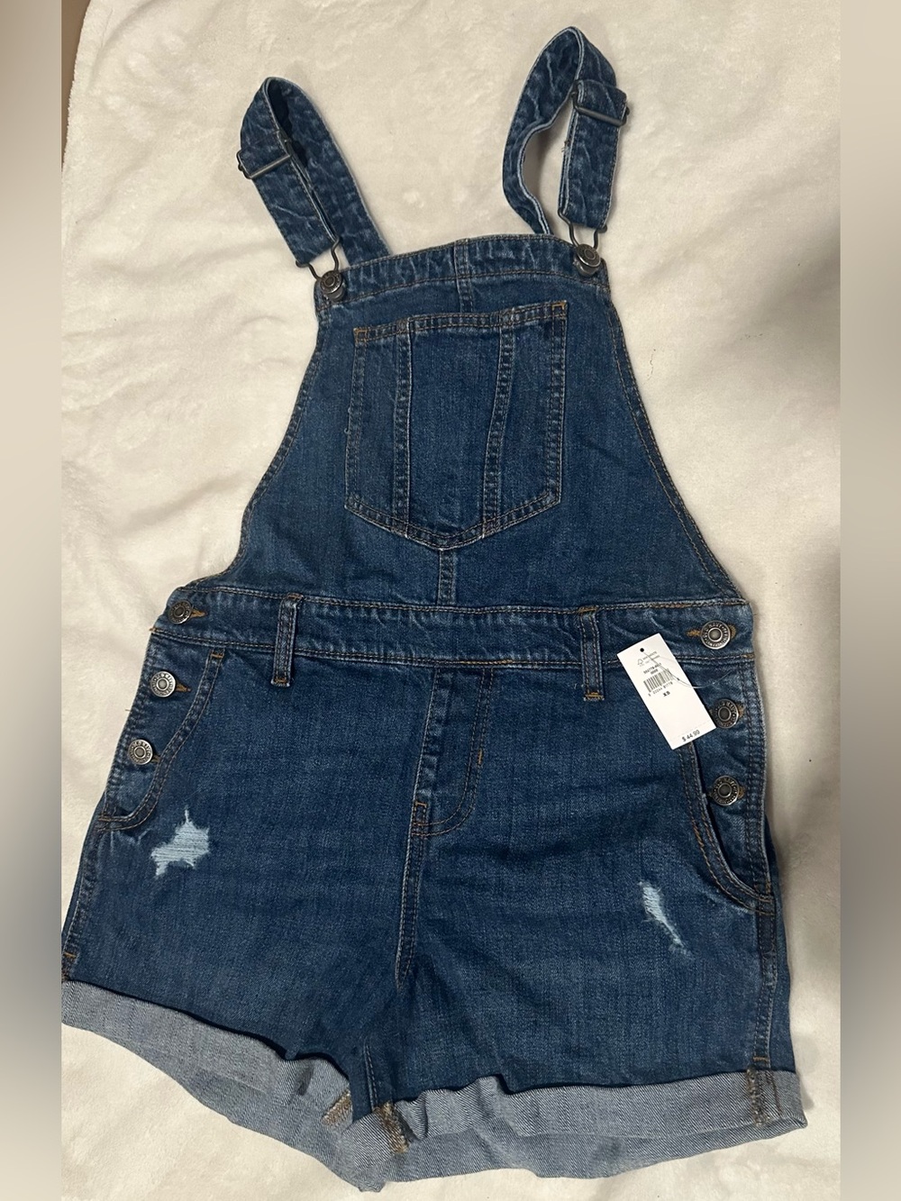 Old Navy Blue Denim Short Overalls